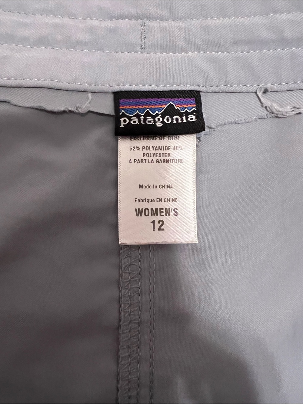 Patagonia Slate Gray/Green Outdoor Skirt with Drawstring and Pockets size 12 - Picture 6 of 13